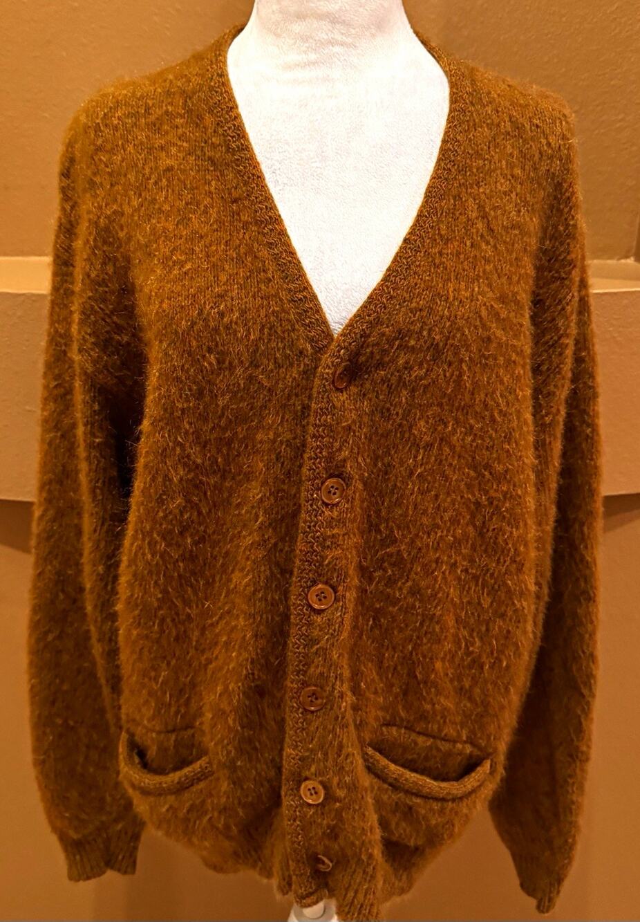 Rinardo “1960s/70s Vintage ILGWU Union Made Rinardo Mohair Lambswool Cardigan”